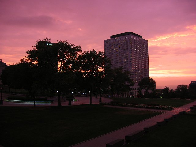 Quebec City Sunset from Porte St. Louis, Canada