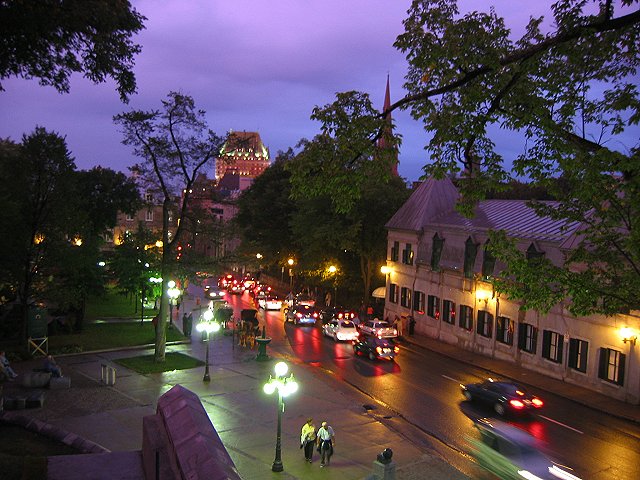 Garrison Club, Quebec City, Canada with Chateau Frontenac in the distance