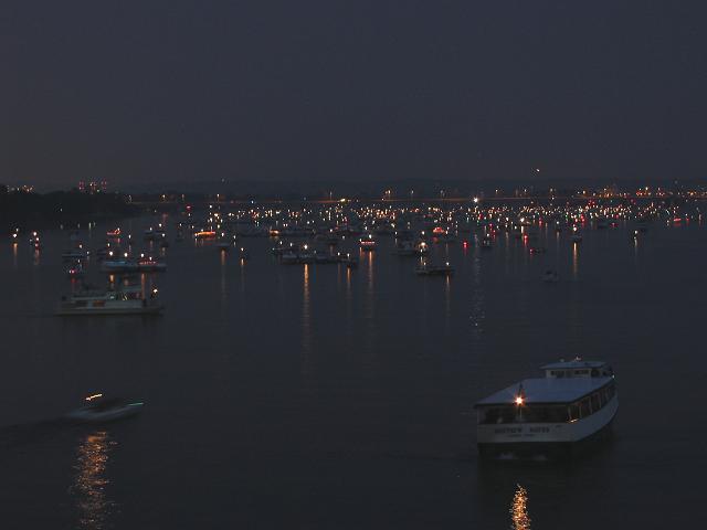 Boats in the Potomac River, from Memorial Bridge, Washington, DC