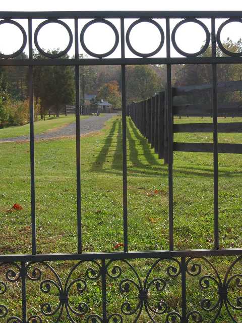 Gate along country road in Loudoun Country, Virginia