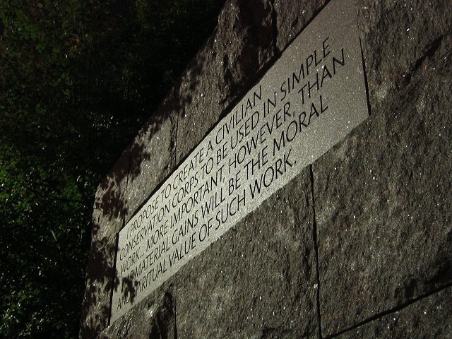 Roosevelt Memorial at night, Washington D.C.