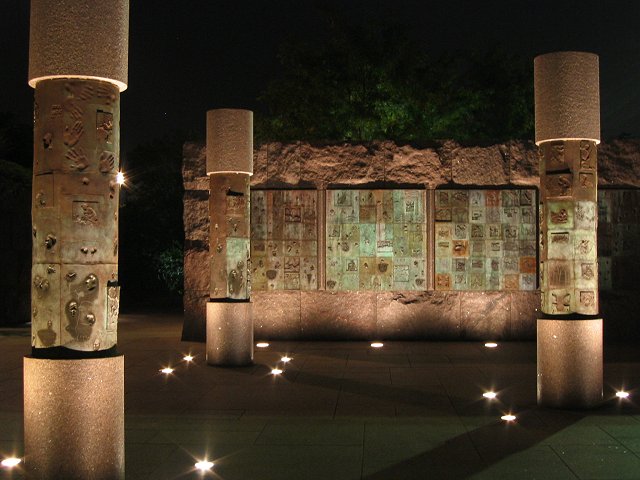 Roosevelt Memorial at night, Washington D.C.
