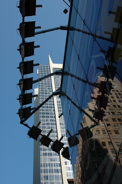From Broadway and 44th Street outside Toys-R-Us, New York City