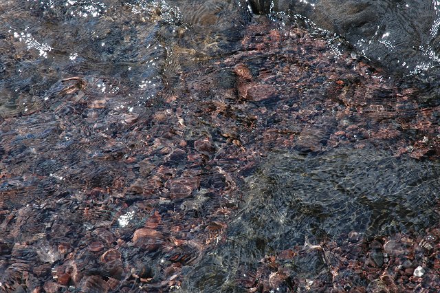 Underwater rocks at Brighton Beach on Lake Superior, Duluth, Minnesota