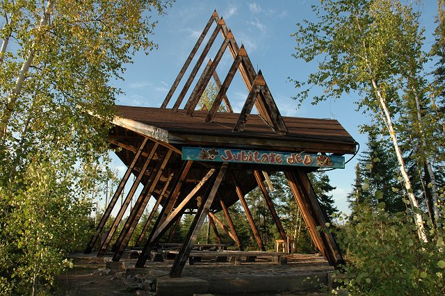 Outdoor chapel on Fishhook Island, Boundary Waters Canoe Area Wilderness, Minnesota