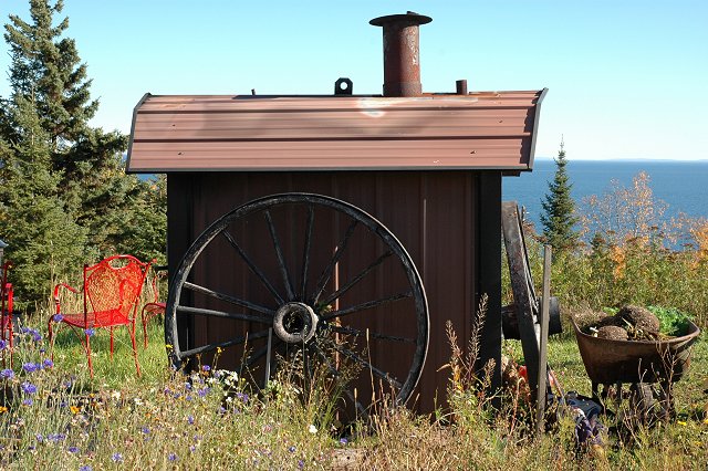 Northern Lights Roadhouse gardens, Beaver Bay, Minnesota