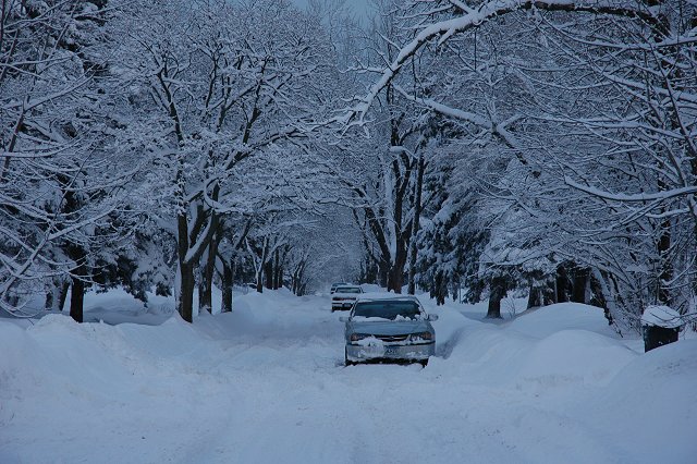 After 10 inch snow storm, Duluth, Minnesota
