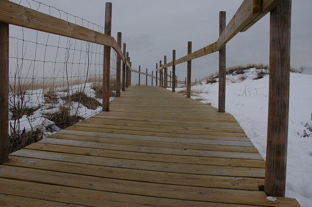 Walkway to beach at Park Point, Duluth, Minnesota